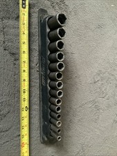 Snap On 3/8” Drive Deep Impact Socket Set, 6pt, 8-19, 21, 24mm….surface Rust….