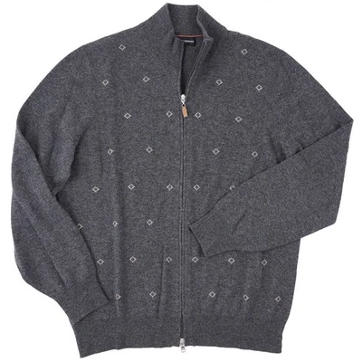 Brunello Cucinelli for Bergdorf Goodman Full-Zip Wool-Cashmere Sweater L (Eu 52)