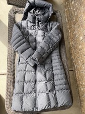 The NORTH FACE 550 women's Small Gray Down Filled long Puffer Parka Coat Winter