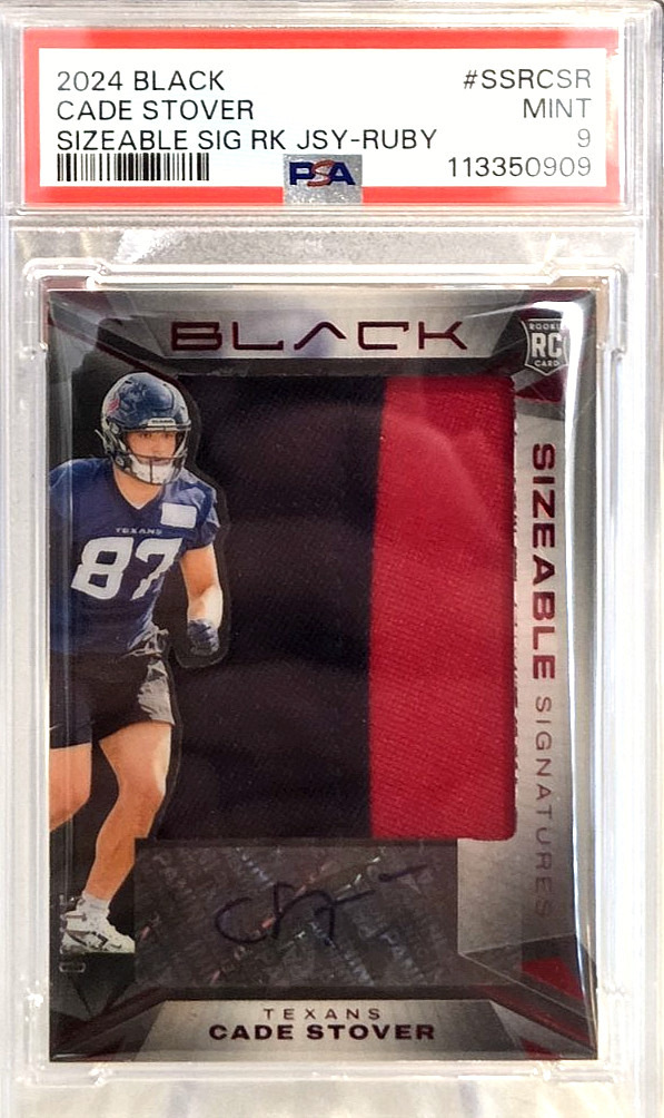 Cade Stover Panini Black Sizeable Signature Rookie Jersey #SSRCSR Ruby