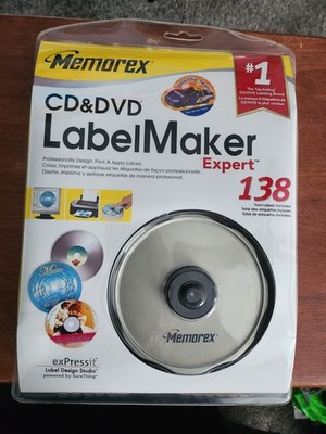  Memorex CD & DVD Label Maker Expert, 138 Labels, exPressit Software NEW/SEALED!