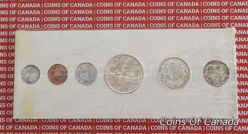 1953 Canada Mint Set In Original Whitecard and Cello - Silver UNC #coinsofcanada