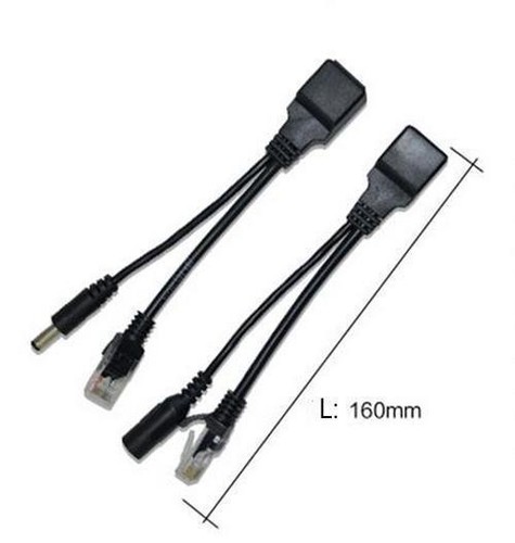 Power Over Ethernet Adapter Black Passive POE Cable Splitter Injector For Camera - 第 1/6 張圖片