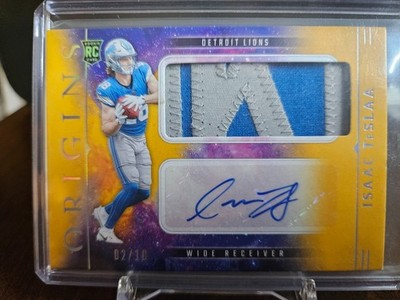 2025 Panini Origins Isaac Teslaa Rookie True RPA Gold 02/10 Patch Auto