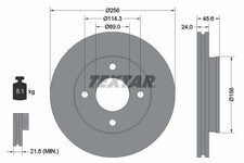 2x TEXTAR Bremsscheibe 92134803 für MITSUBISHI SMART