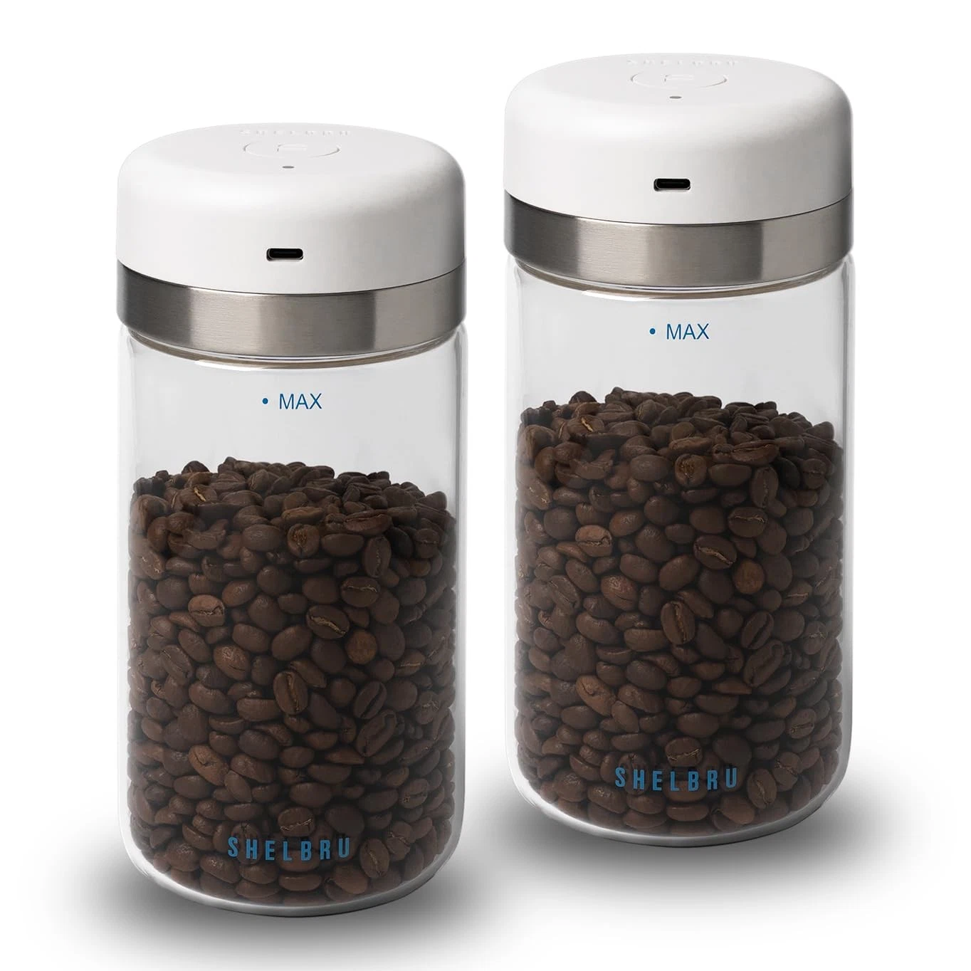 SHELBRU Smart Coffee Container & Food Storage w/Electric Vacuum Seal, Airtigh...