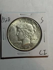 1928-S Peace Silver Dollar AU+ Tough Date San Francisco Mint