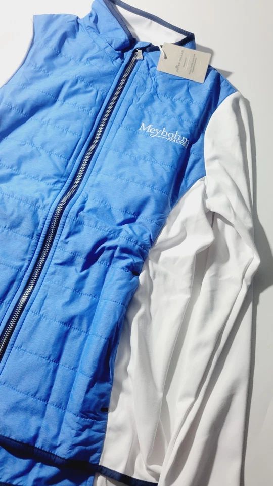 Chaqueta de golf Peter Millar para mujer Merge Meybohm Realtors pequeña azul poliéster nueva con etiquetas  Foto 3 de 4