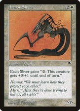 Armor Sliver LP Tempest White Creature Mtg Magic English Regular 