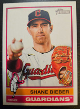 2025 Topps Heritage #477 Shane Bieber SP Cleveland Guardians
