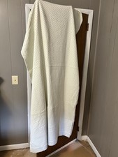 Pottery Barn For Kids Green/white Polka Dot Lined Curtain Panel