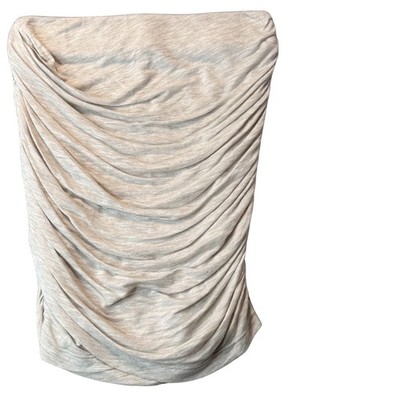 IRO Tube Top Gwen Strapless Draped Ruched Linen Blend Jersey Womens XS