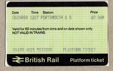 Portsmouth & Southsea S98 - final APTIS platform ticket -short-lived reserve m/c