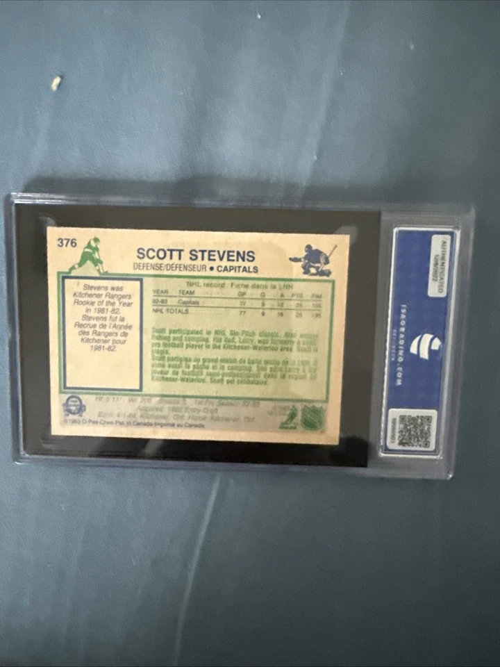 1983-84 O-Pee-Chee - Scott Stevens #376 (RC) Foto 2 de 4