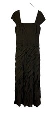 New Tadashi Shoji Gown Dress Silk Tiered Ruffled Mother of Bride Womens 6
