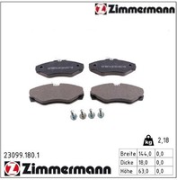 Zimmermann 23099.180.1 Bremsbelagsatz FüR Scheibenbremse Bremsbelagsatz