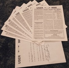 Sharp Wizard Organizer Newsletter - OZ-9600II - All 7 issues of User 9000