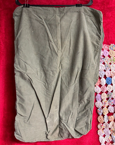Vintage Armee Kordelzug Wäschesack gebraucht mit Verschleiß und Löchern - Bild 2 von 4