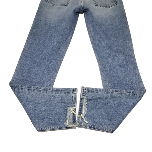 HUDSON Nico Chew Hem Ankle Straight Leg Jeans Uplift Women’s Size 25 Distressed - Picture 6 of 9