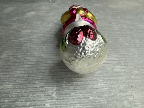 Vintage CHRISTOPHER RADKO Bavarian Santa Ball Gota Piña Vidrio Adorno - Imagen 12 de 13