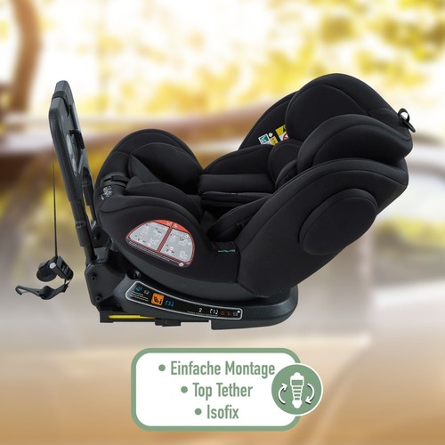 FableKids Autokindersitz Autositz Kinderautositz 360° drehbar Isofix 40-150 cm - Bild 7 von 13