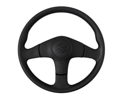 Steering Wheel With Horn Button Black Color Suzuki Samurai SJ410 SJ413 Jimny - Picture 2 of 7