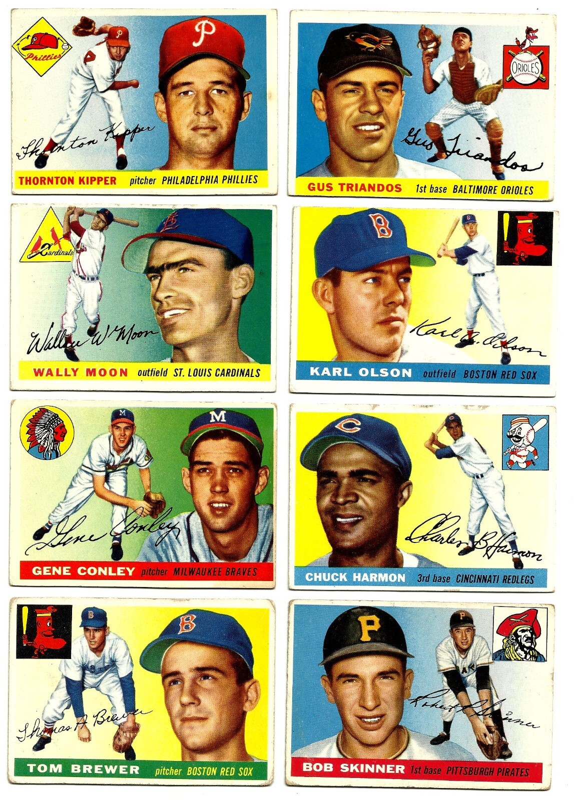 1955 TOPPS #82 - CHUCK HARMON - CINCINNATI REDS