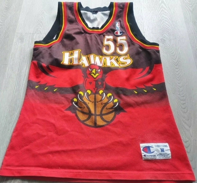 NWT Dikembe Mutombo Mitchell & Ness Atlanta Hawks gradient Jersey XXL 2XL  NBA