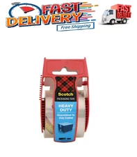 Scotch 1.88 in. x 22.2 yds. Heavy Duty Shipping Packaging Tape with Dispenser