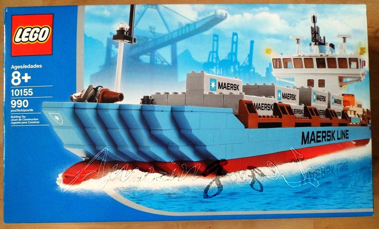 Disconnesso di Lego 10155 Maersk Container Ship dal 2010 Fabbrica sigillata Ehi Disconnesso di Lego 10155 Maersk Container Ship dal 2010 Fabbrica sigillata Ehi