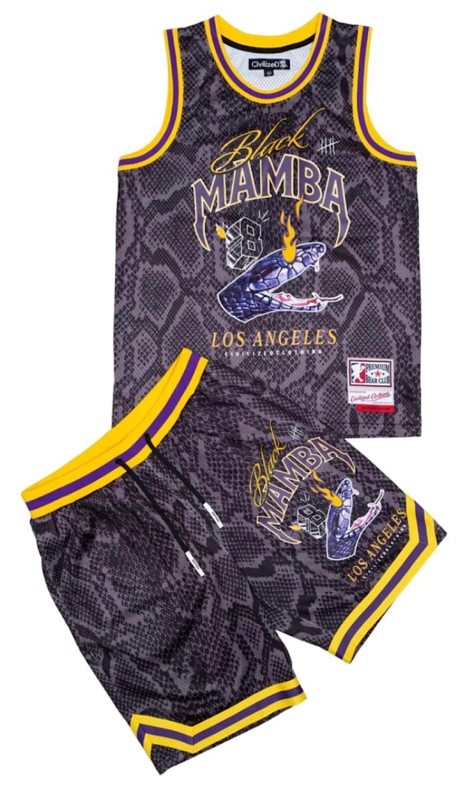 black mamba jersey and shorts