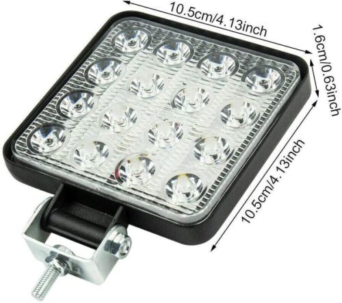4" 48w Quadratische LED Arbeitsleuchten Spotstrahler 2X Lampen SUV 4x4 Multi Volt 12V 24V - Bild 3 von 11