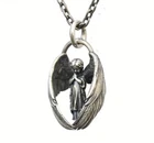 New Catholic Blessing Praying Guardian Angel Wing Pendant Necklace