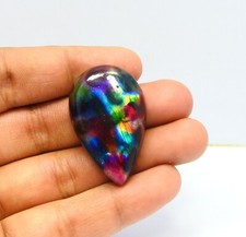 54.00 Cts Labradorite Gemstone Pear Cabochon Dyed Gemstone Jewellery 23x37x7 mm