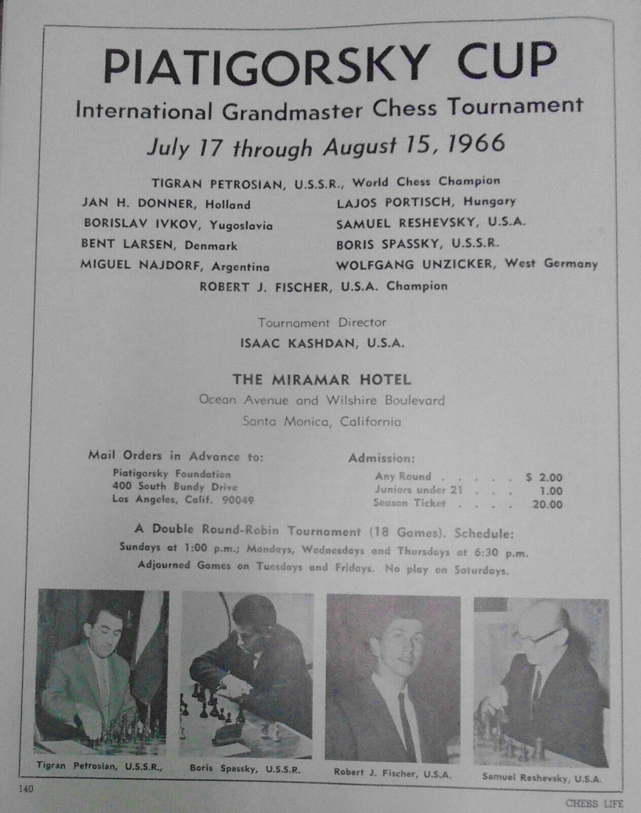 Boris Spassky vs Tigran Petrosian • World Championship, 1966 