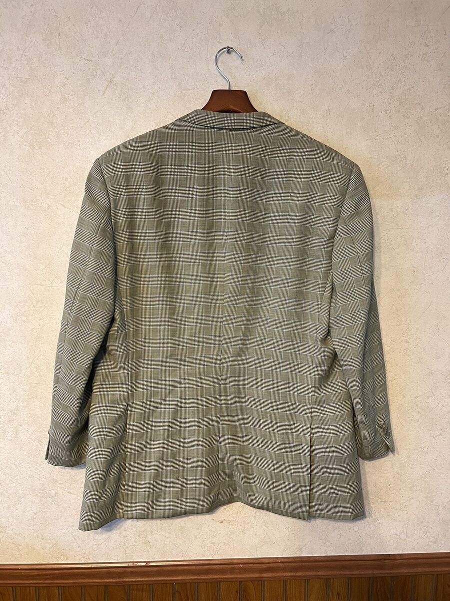 Ermenegildo Zegna 100% Fine Worsted Wool Super 100` s Green Ermenegildo Zegna 100% Fine Worsted Wool Super 100` s Green