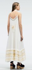 100 Authentic ZARA White Ruffle Dress 229 Tax Size: S