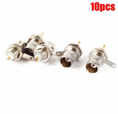 10Pcs Bnc Female Chassis Panel Mount Solder Type Jack Connector Ic New gl