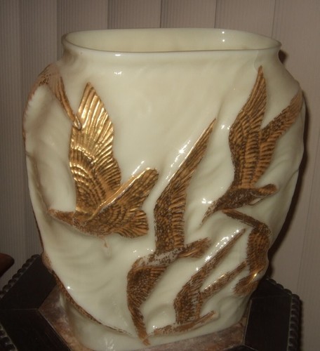 Phoenix Glass Vase Flying Seagulls Decorative Elegant Style