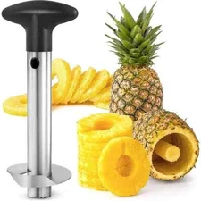 Heavy Duty Stainless Steel Pineapple Corer Slicer Peeler for Diced Fruit Rings 