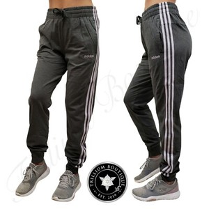 Adidas Women's 3 Striped French Terry Joggers Gray Purple ... Adidas Women's 3 Striped French Terry Joggers Gray Purple ...