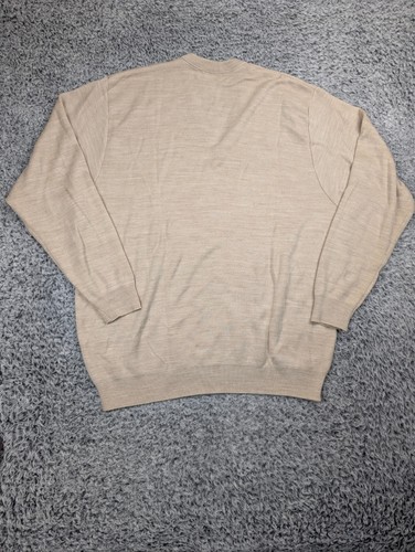 Vintage Penguin Munsingwear Sweater Men Extra Large Beige V Neck Casual Preppy - Picture 5 of 5