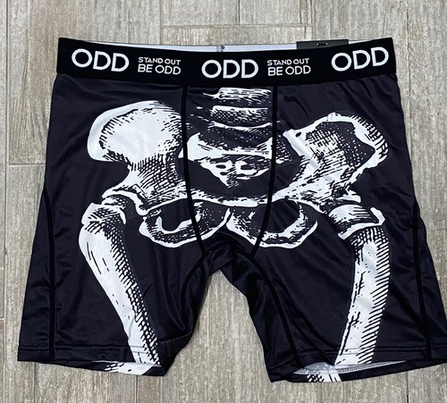 STAND OUT BE ODD "BONES" Black and White Boxer Briefs Underwear Men's size sm - Imagen 2 de 2