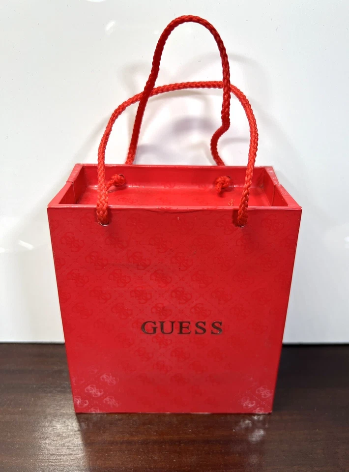 GUESS Empty Carry Bag Shaped Watch Display Box Completed with Pillow & Booklet - Image 2 of 4