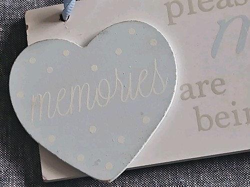 Baby Blue Hanging MDF Sign "Excuse The Mess Memories are Being Made" - Picture 2 of 3