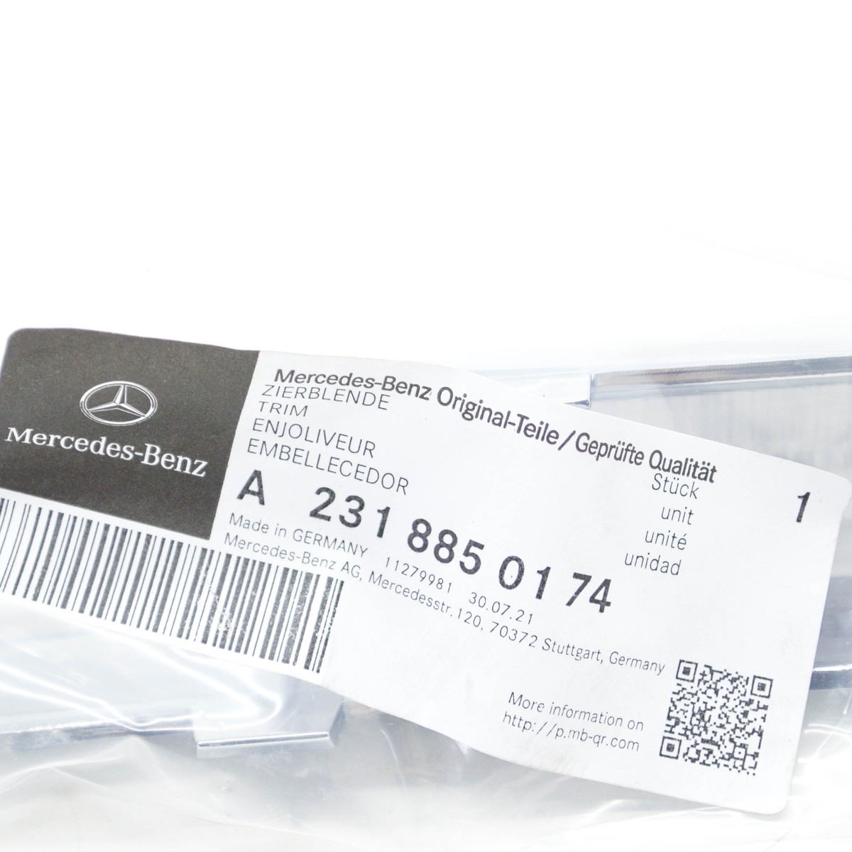 MERCEDES-BENZ SL R231 Stoßstangenleiste vorne links A2318850174  