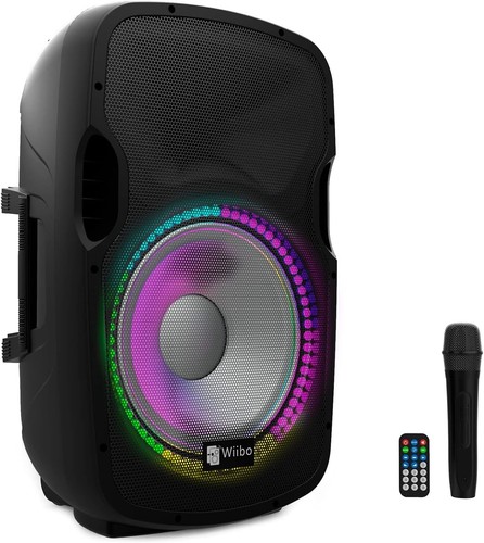 Wiibo Festa 15BT - Altoparlante attivo da 600W con supporto e microfono - Imagen 4 de 5