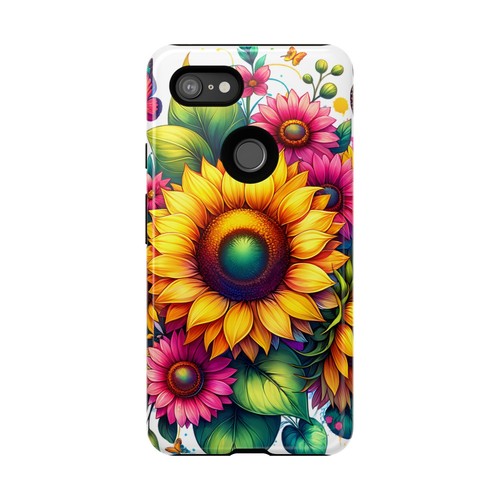 Vibrant Floral Phone Case, Tough Cases, Sunflower Design, Gift for Her, [...] - 第 217/261 張圖片