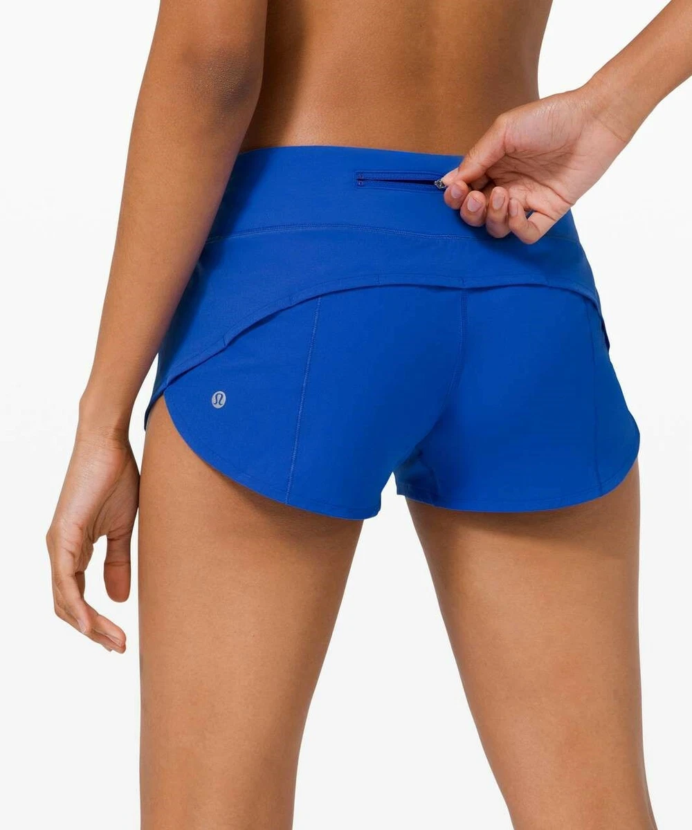 NEW LULULEMON Speed Up 2.5 Short 10 Cerulean Blue