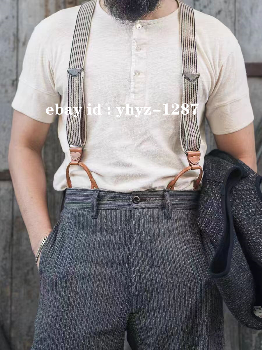 Men's 1930's Vintage Striped Pants Men's Suit Trousers